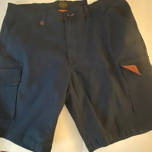 ST. JOHN'S BAY TERRA-TEK 2-WAY STRETCH 6 POCKET SIGNATURE BLUE SHORTS Tag SZ38